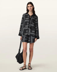 Lettie Pleated Long Sleeve Shirt