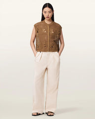 Kyra Crochet Cotton Waistcoat