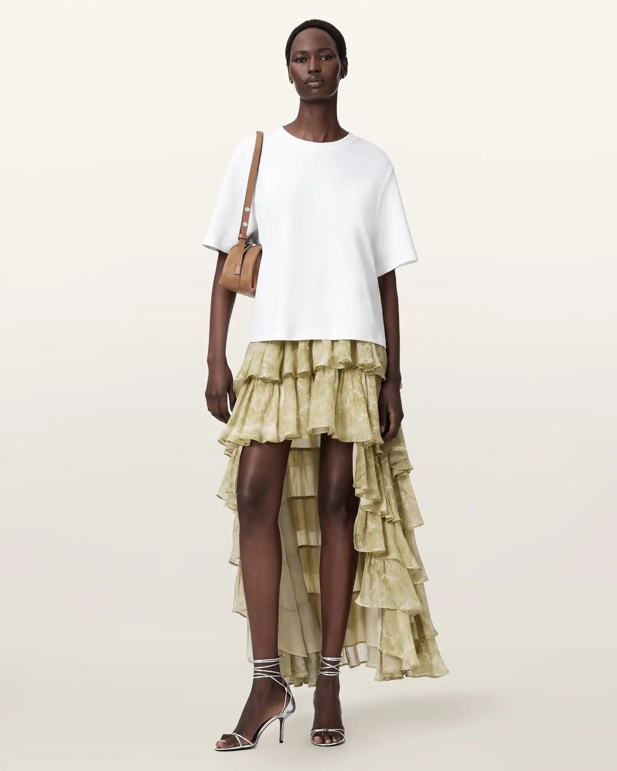 Cavarly Tiered Maxi Skirt