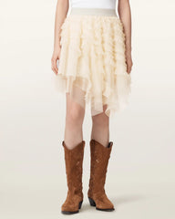 Jayde Ruffled Tulle Mini Skirt
