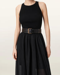 Lena Leather Studded Belt