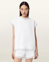 Lele Lace Trim Cotton Tank Top