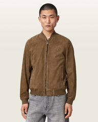Morten Relaxed Fit Suede Bomber Jacket