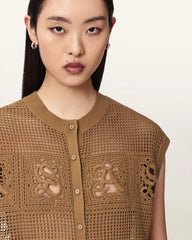 Kyra Crochet Cotton Waistcoat