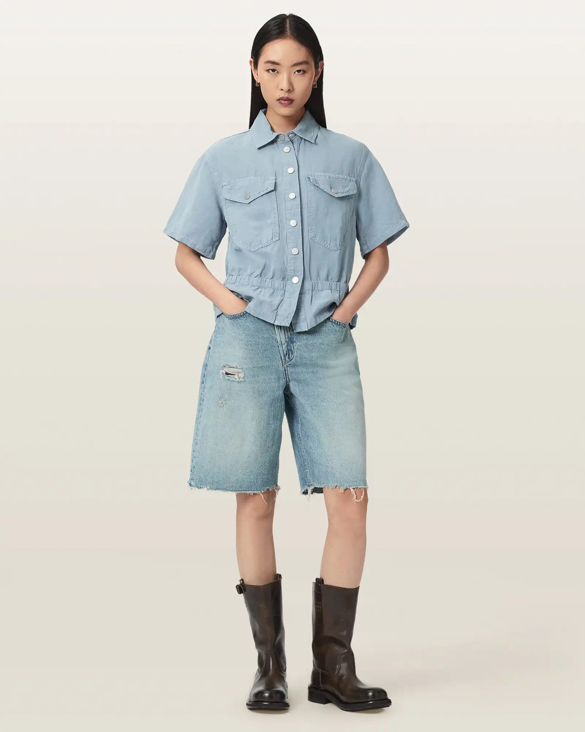 Tove Short Sleeve Linen Blend Shirt