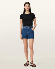 Tay Mid Rise Denim Shorts