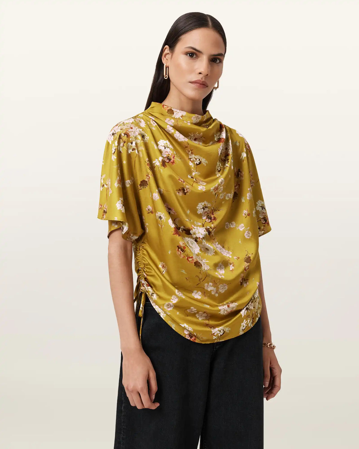 Leslie Draped Satin Top