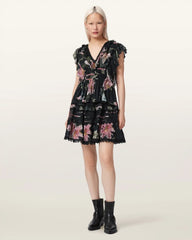 Canto Printed Ruffle Tiered Top