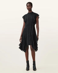 Fleur Textured Asymmetric Hem Dress