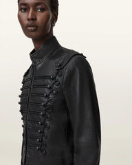 Rummy Cropped Leather Jacket