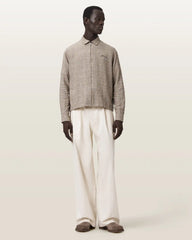 Keal Linen Blend Embroidered Check Jacket
