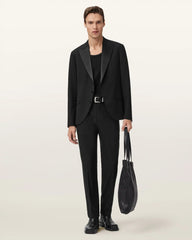 Germain Satin Single Breasted Blazer
