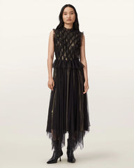 Lola Metallic Midi Dress