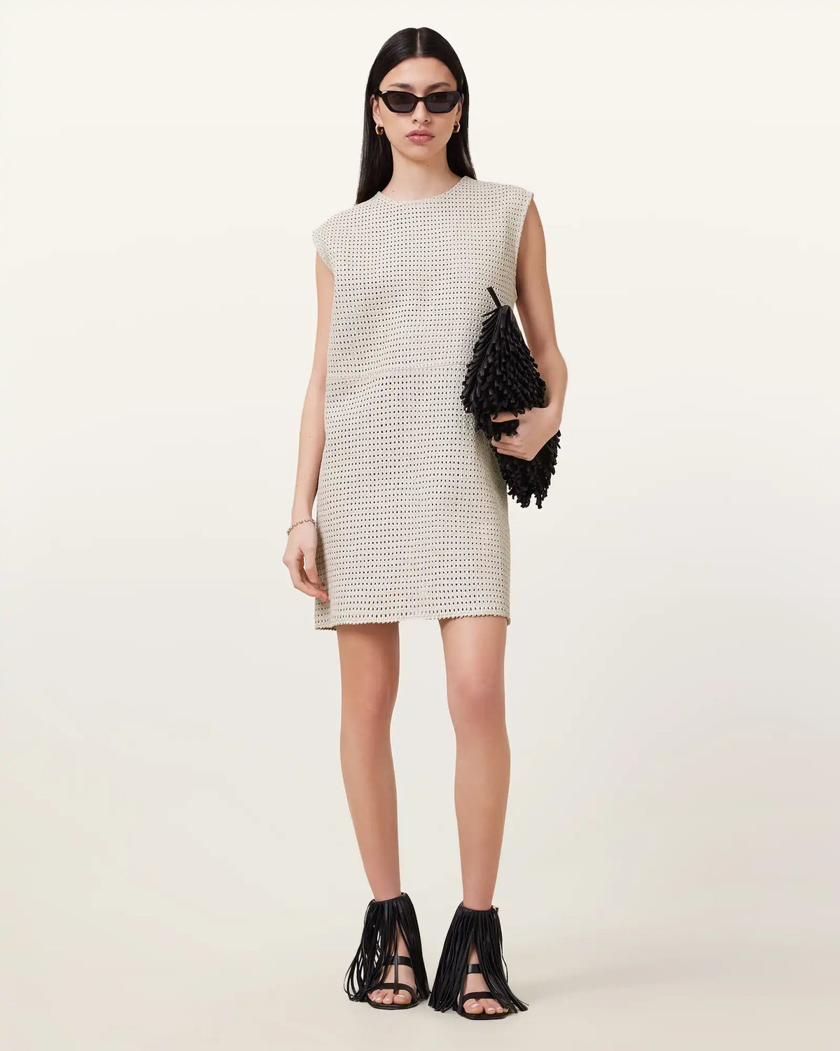 Nessa Woven Leather Mini Dress