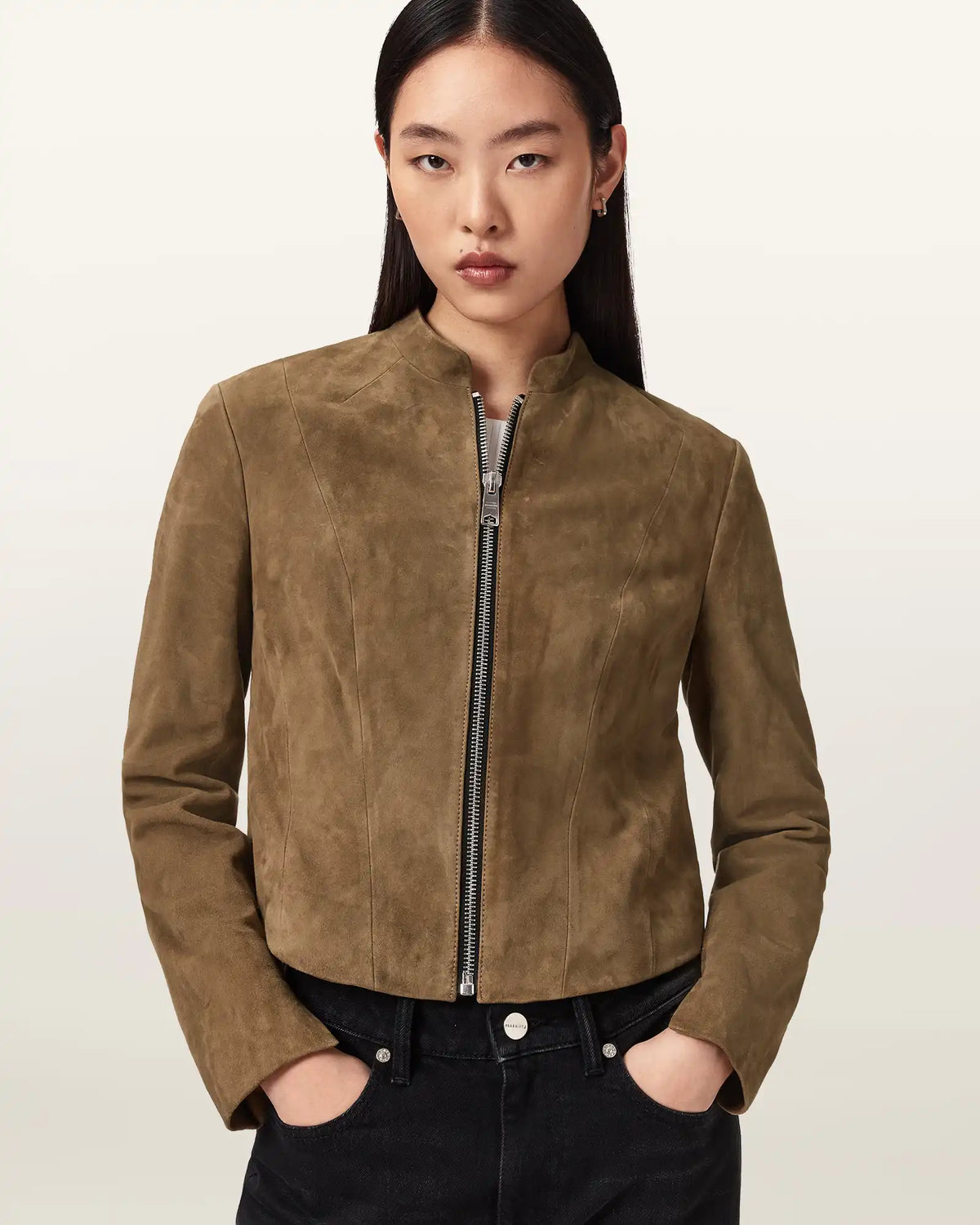 Sadler Slim Fit Suede Jacket
