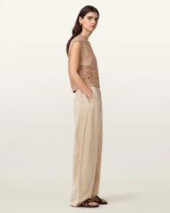 Kyra Open Knit Crochet Cotton Vest