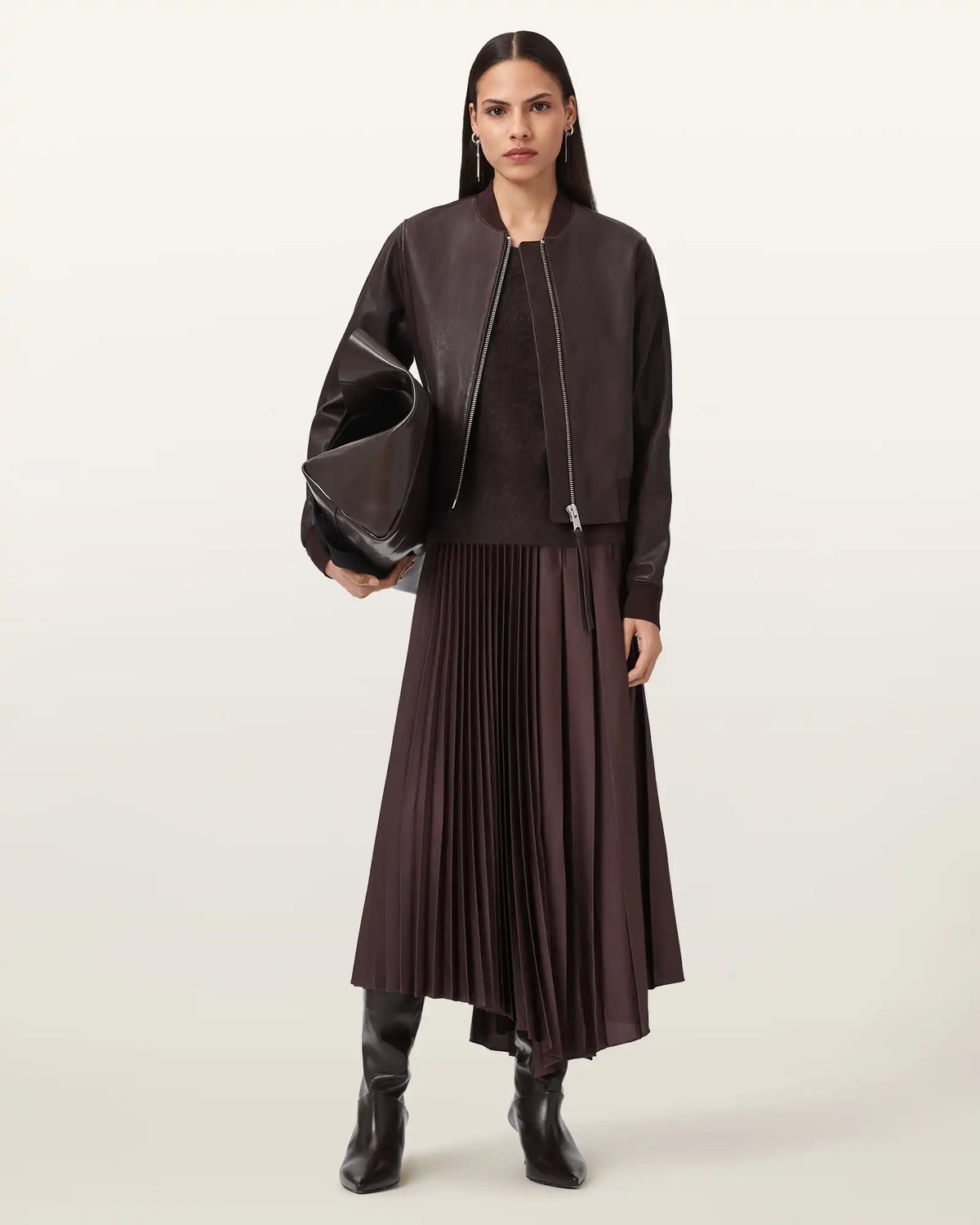 Orten Leather Bomber Jacket