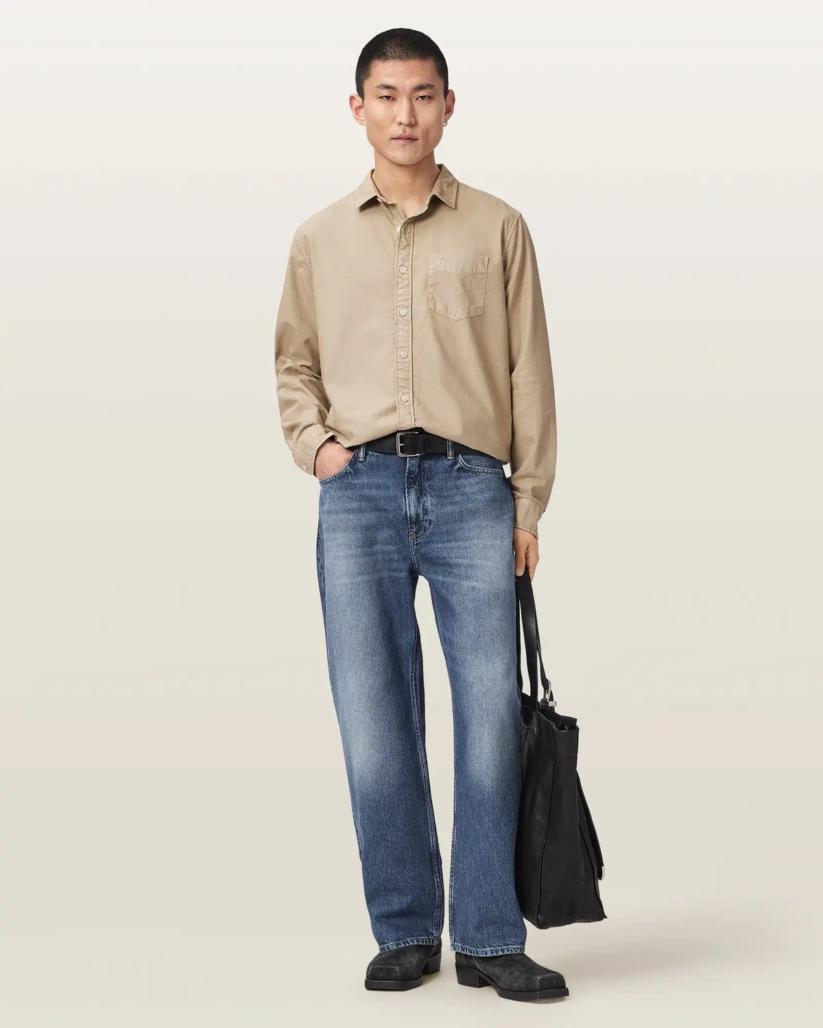 Melrose Long Sleeve Cotton Ramskull Shirt