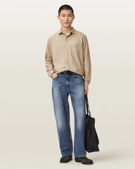 Melrose Long Sleeve Cotton Ramskull Shirt