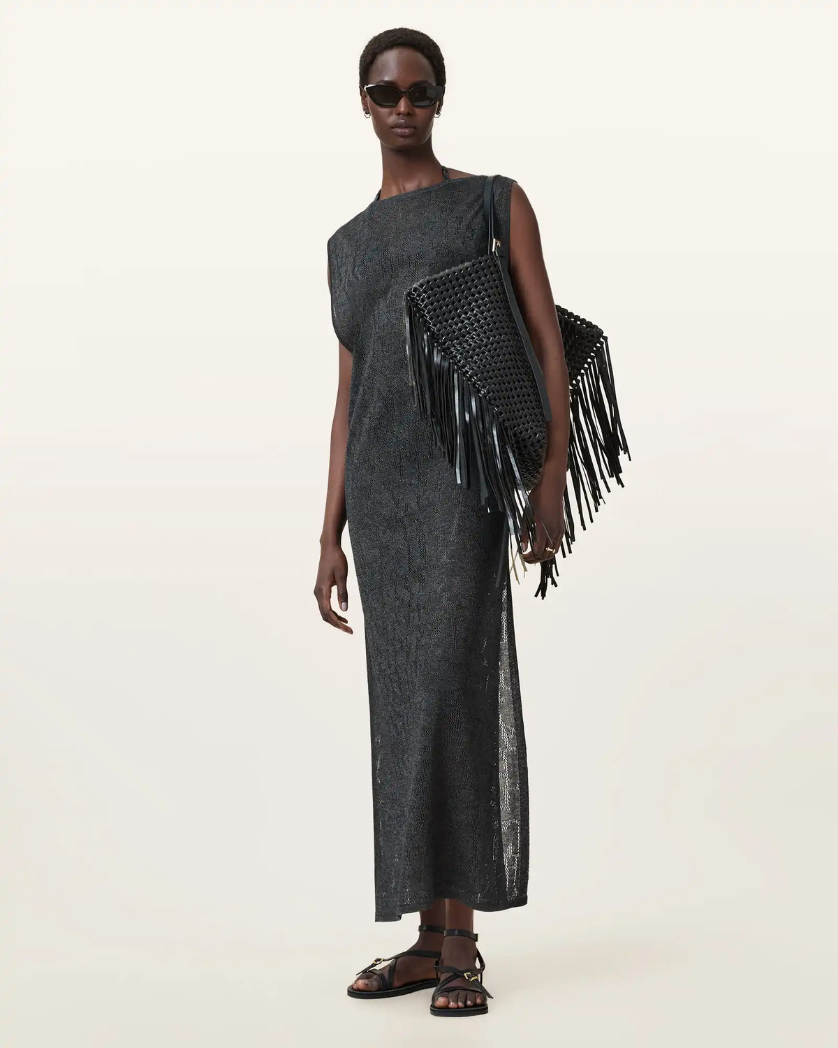 Kaito Jacquard Sleeveless Maxi Dress