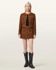 Alice Suede Studded Mini Skirt