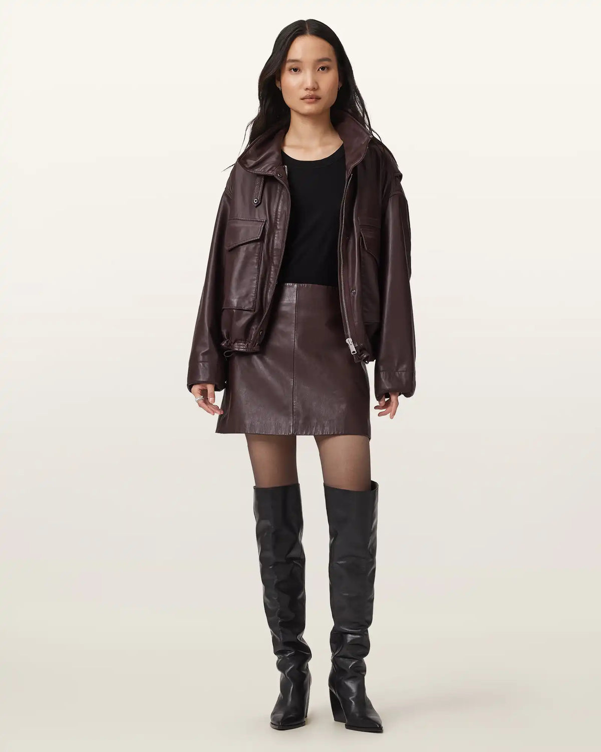 Renai Leather Mini Skirt