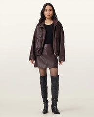 Renai Leather Mini Skirt