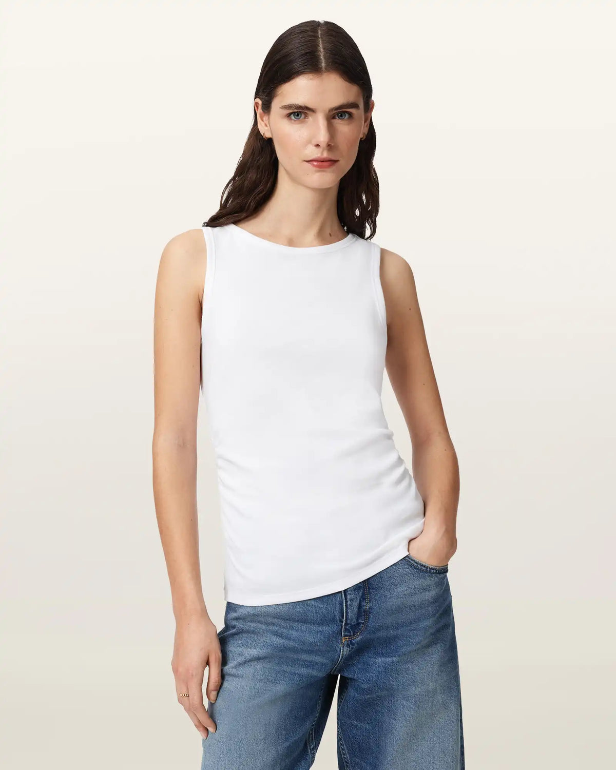 Katarina Boat Neck Slim Fit Tank Top