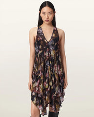 Gretel Asymmetric Tiered Midi Dress