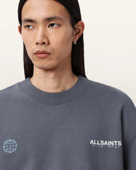 Emblem Crew Neck Cotton Sweatshirt