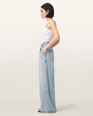 Haze Wide Leg Pleated Jeans