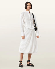 Nia Draped Midi Skirt