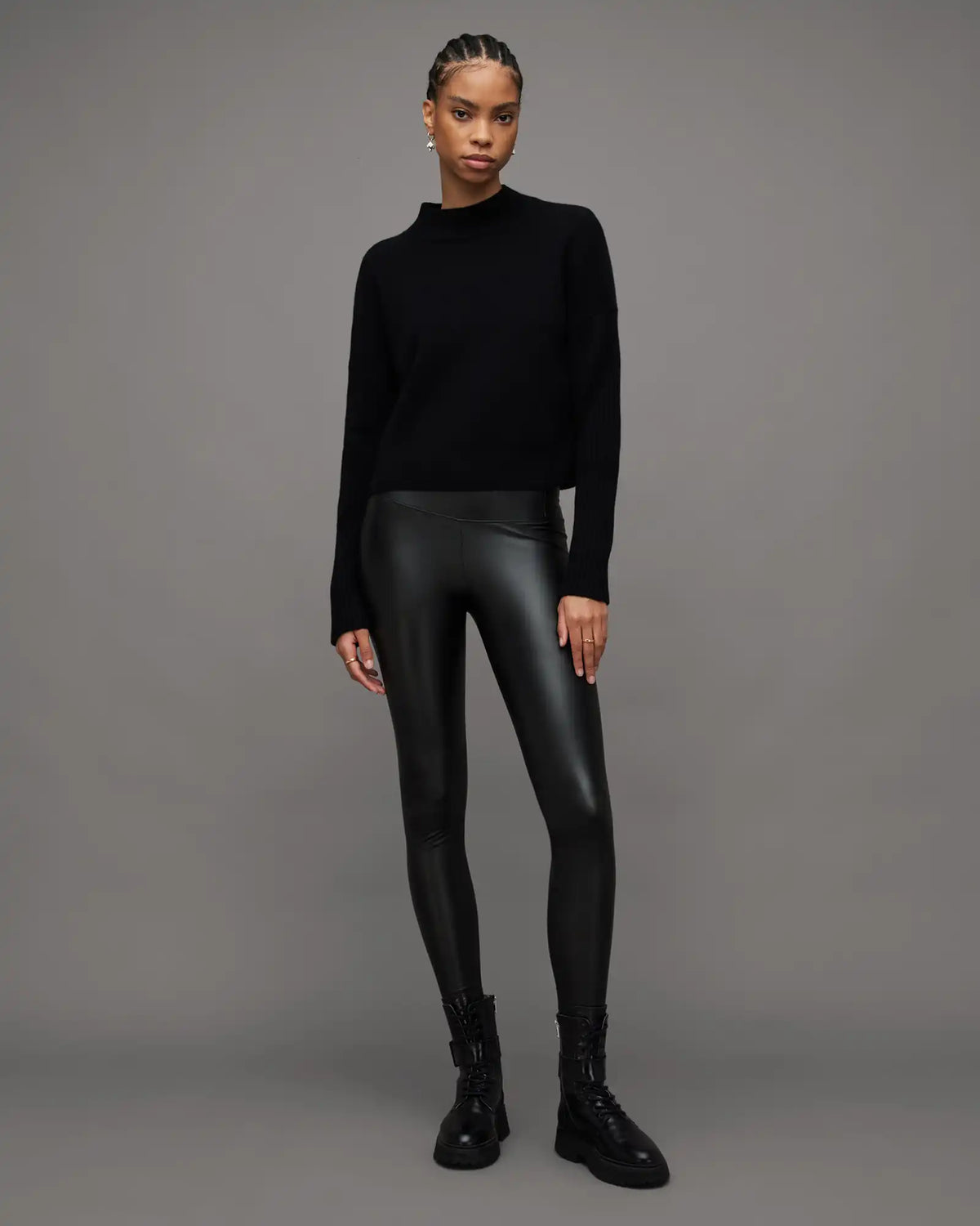 Cora High-Rise Skinny Fit Faux Leggings