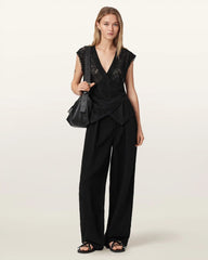 Vera Sleeveless Wrap Blouse