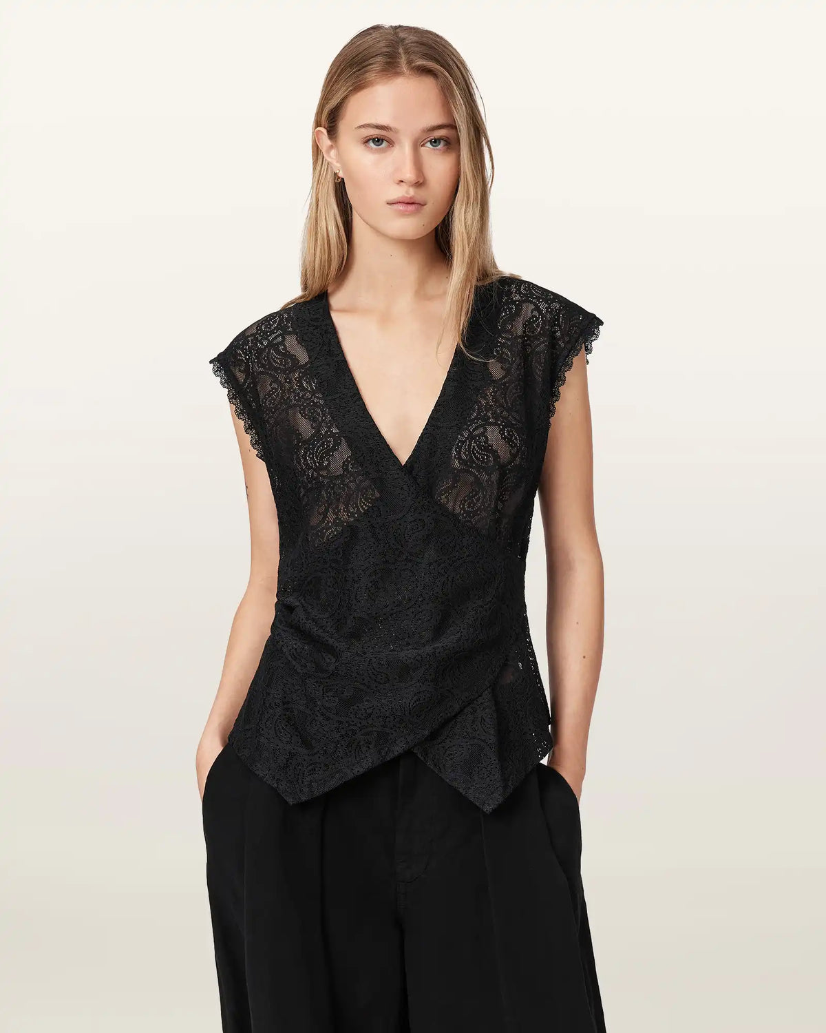 Vera Sleeveless Wrap Blouse