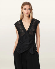 Vera Sleeveless Wrap Blouse