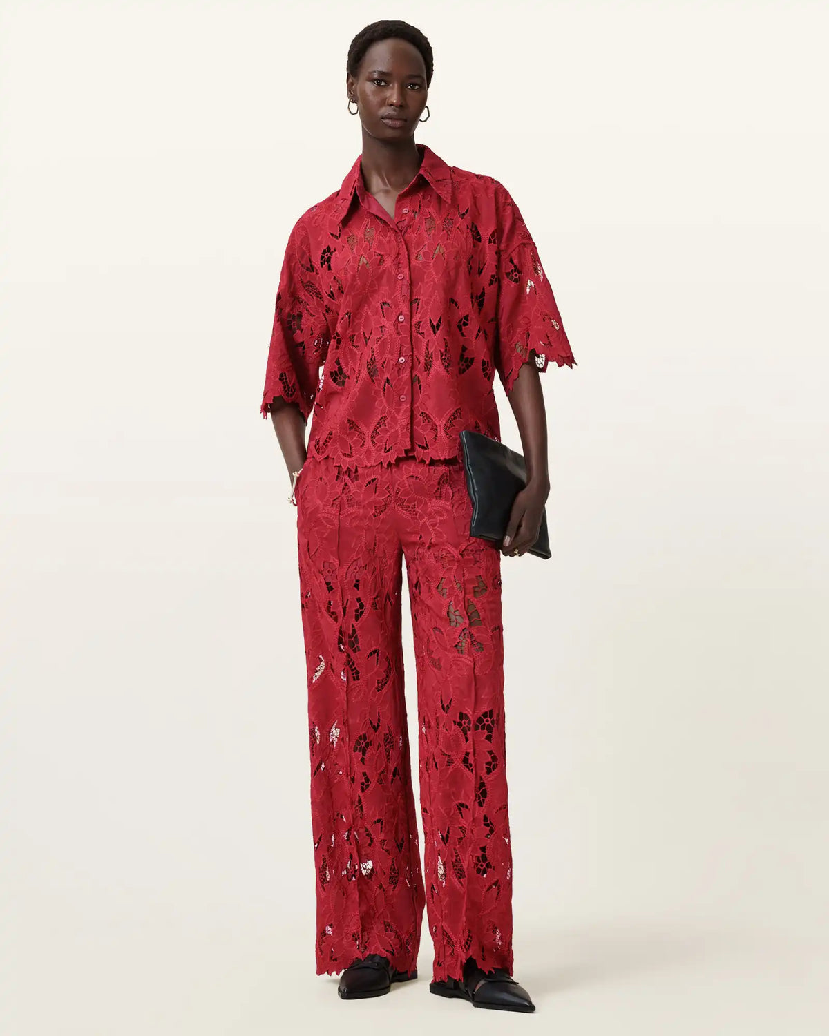 Charli Embroidered Straight Fit Pants