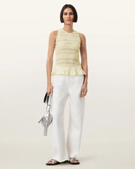 Marion Shirred Sleeveless Top