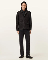 Survey Double Layered Waxed Suede Blazer