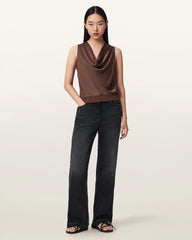 Zoey Sleeveless Cowl Neck Tank Top