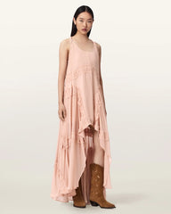 Dorina Sleeveless Ruched Maxi Dress