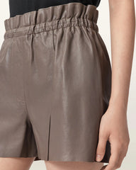Fran High Rise Leather Shorts