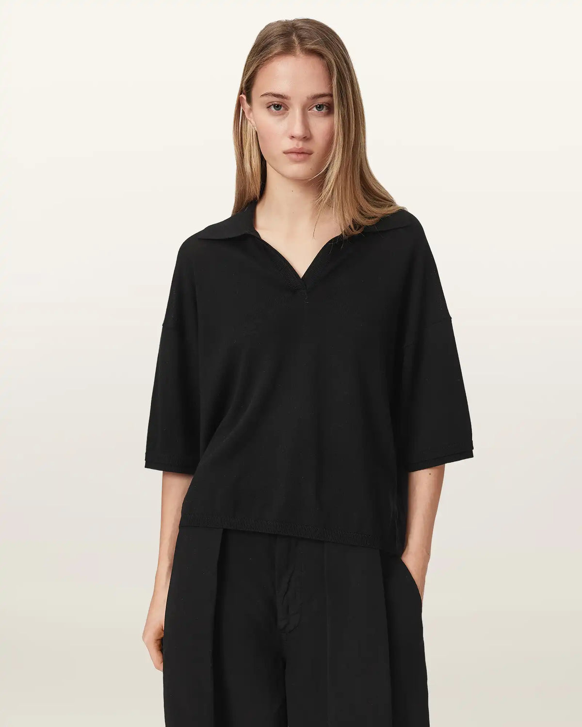 Bern Short Sleeve Woven Wool Polo