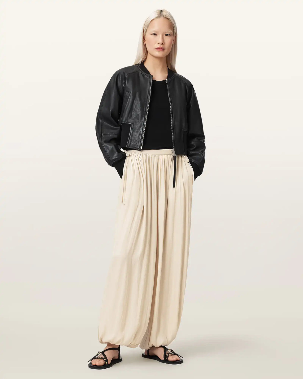 Eshe Baggy Fit Satin Pants