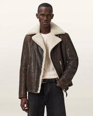 Xylon Shearling Biker Jacket