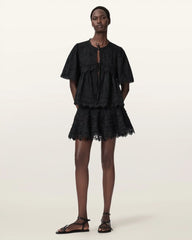 Lillith Embroidered Mini Skirt
