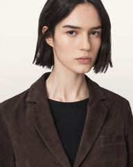 Apton High Waisted Suede Blazer