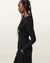 Hallie Cowl Neck Slim Fit Top
