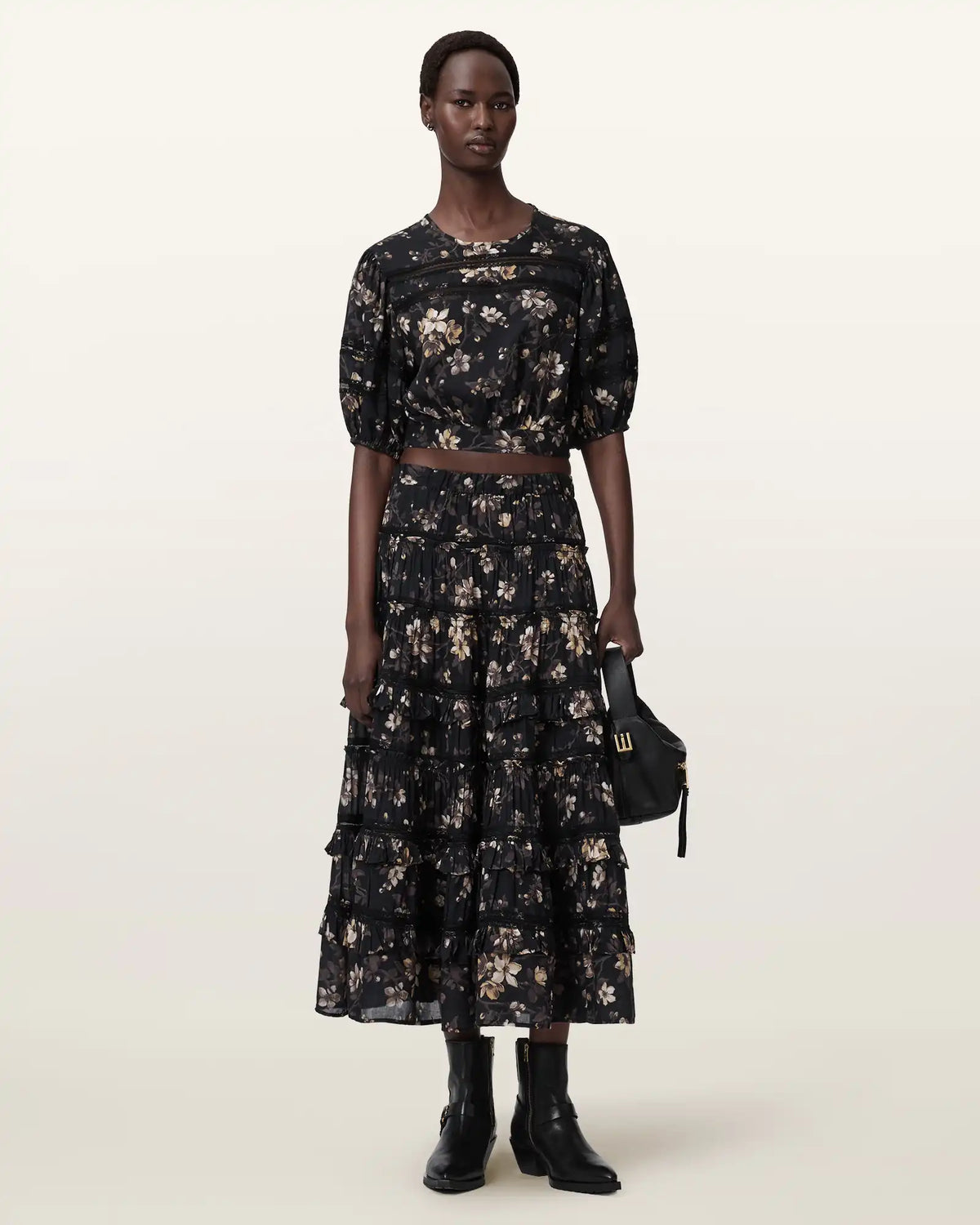 Talia Printed Midi Skirt