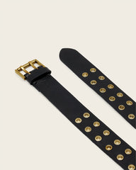 Nyla Double Eyelet Leather Belt